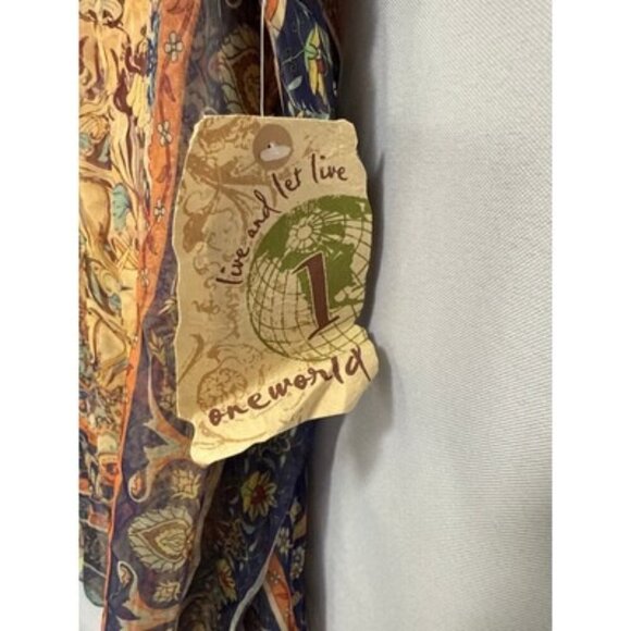 OneWorld Live And Let Live Womens Sleeveless Top 1X Multicolor Paisley Print - Picture 4 of 7